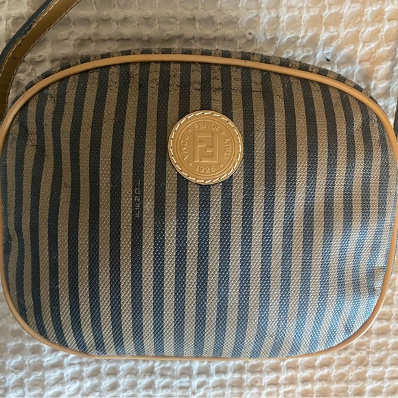 Fendi Vintage Pequin Stripe Round Crossbody Bag with Dust Bag - Picture 5 of 13